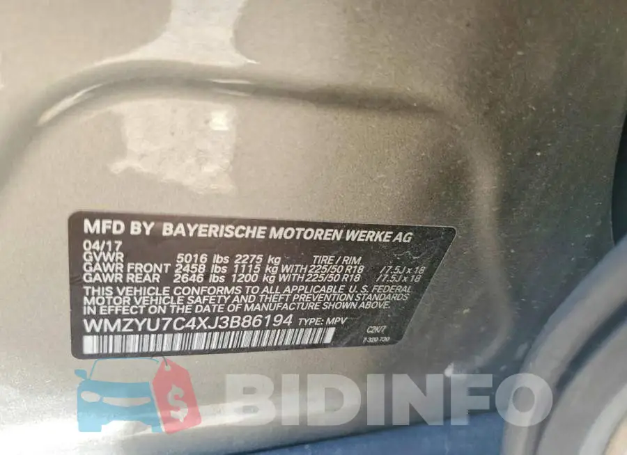 WMZYU7C4XJ3B86194 Photo# 12
