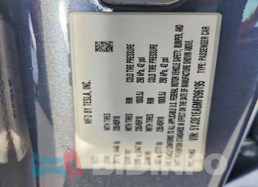 5YJ3E1EA6MF096195 Photo# 12