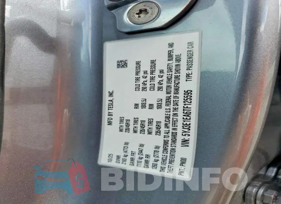 5YJ3E1EA6TF125595 Photo# 12