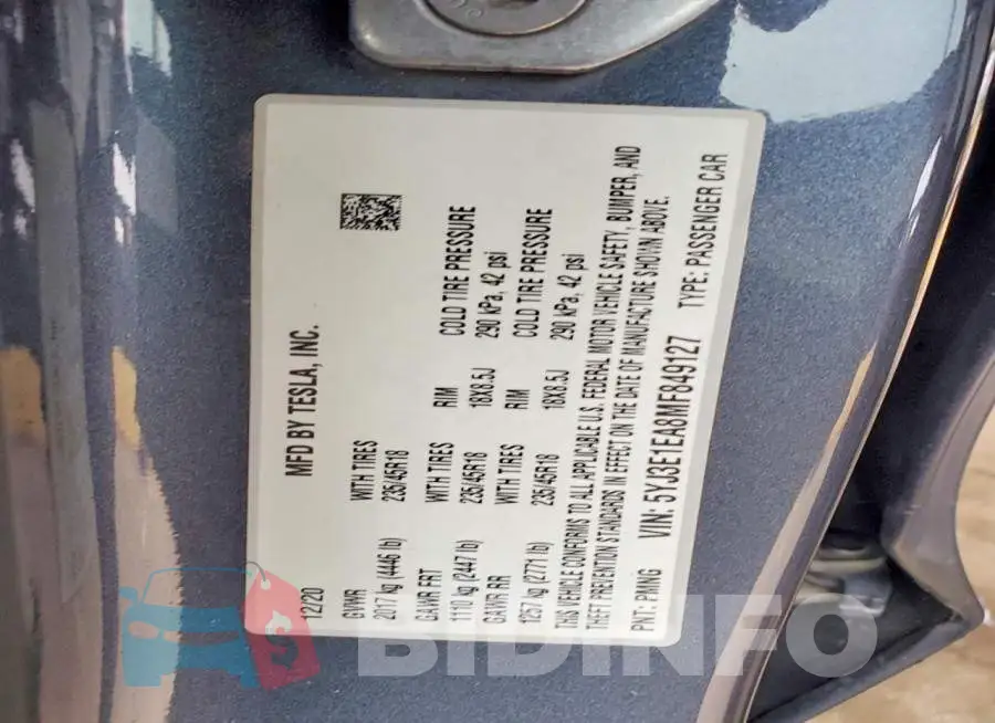 5YJ3E1EA8MF849127 Photo# 12