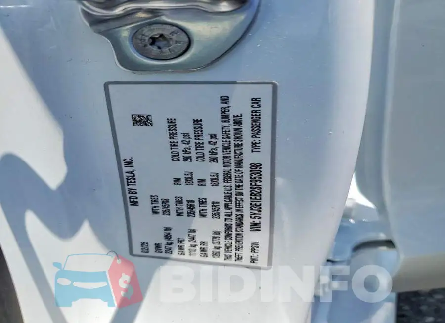 5YJ3E1EB2SF953098 Photo# 12