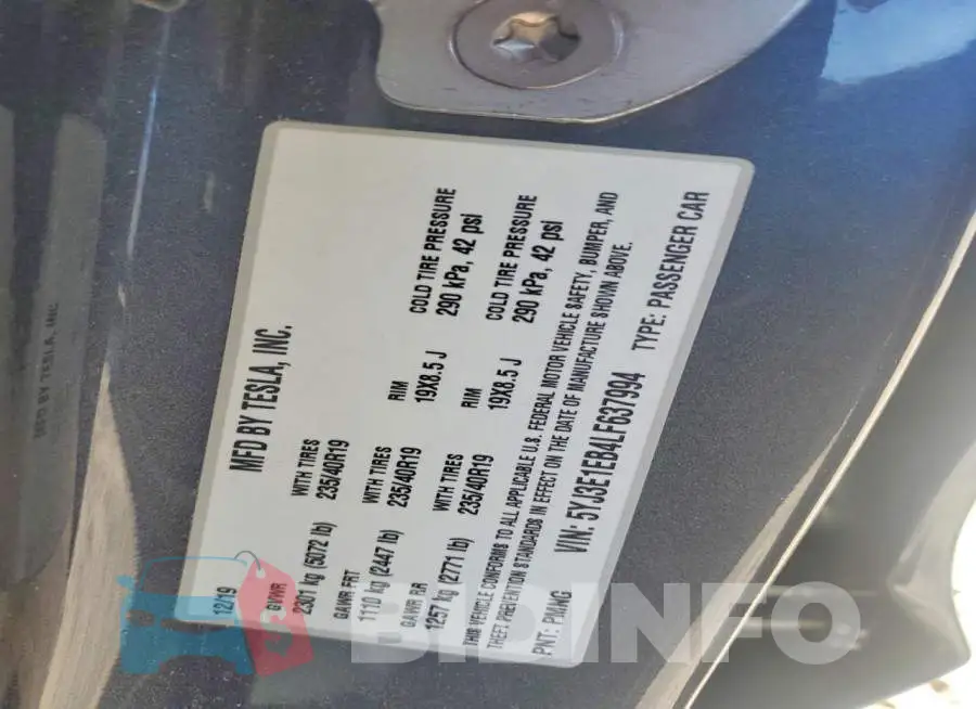 5YJ3E1EB4LF637994 Photo# 12