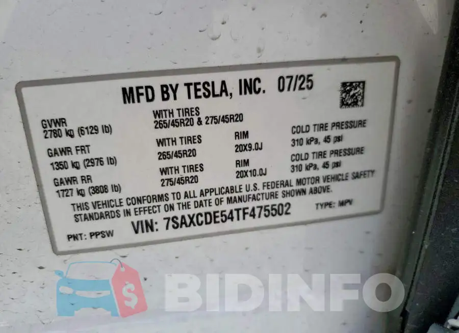 7SAXCDE54TF475502 Photo# 13