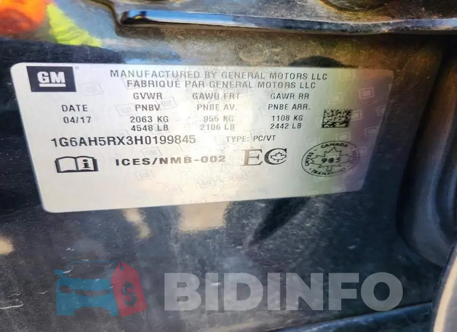 1G6AH5RX3H0199845 Photo# 12