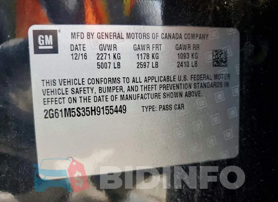 2G61M5S35H9155449 Photo# 13