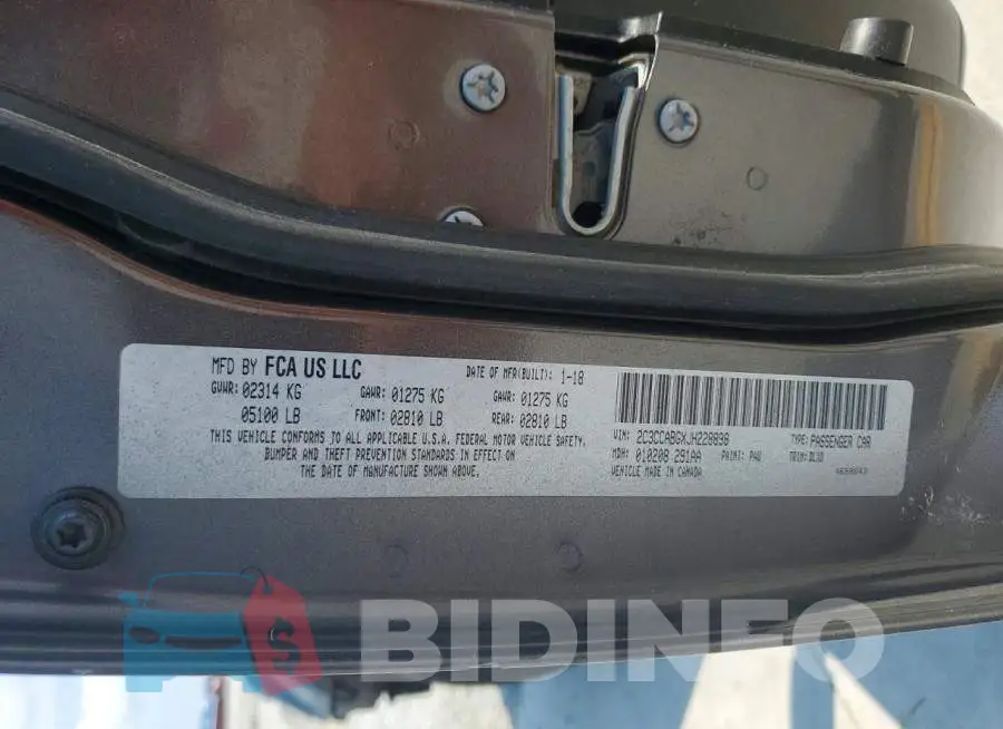 2C3CCABGXJH228898 Photo# 12