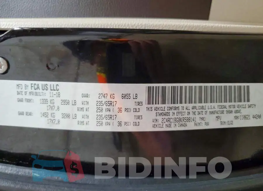 2C4RC1BG8KR588141 Photo# 13