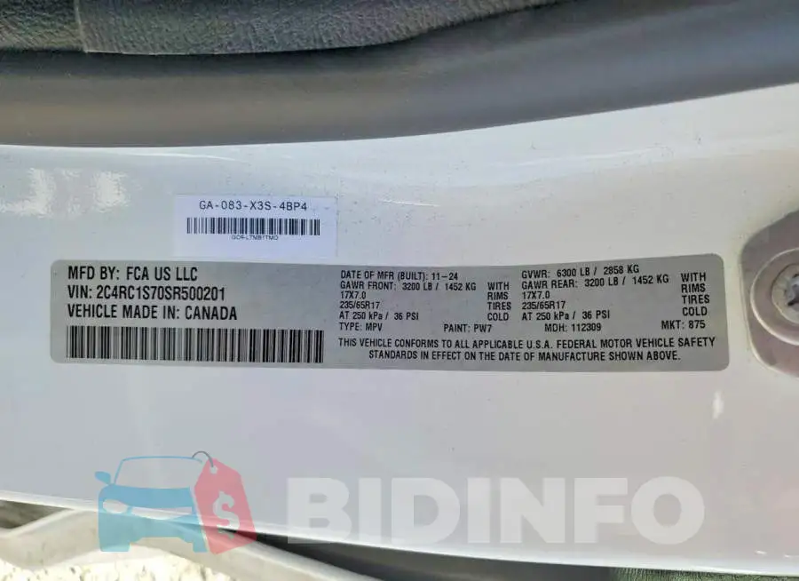 2C4RC1S70SR500201 Photo# 13