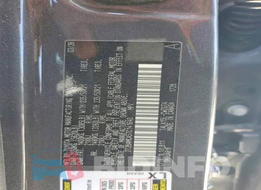 2T2BAMCA5TC141640 Photo# 13