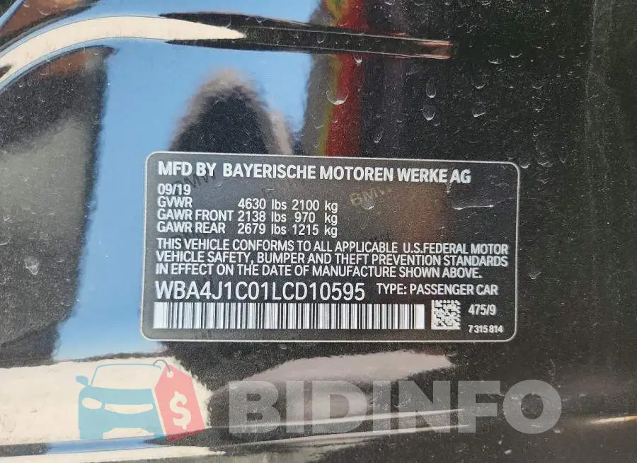 WBA4J1C01LCD10595 Photo# 12