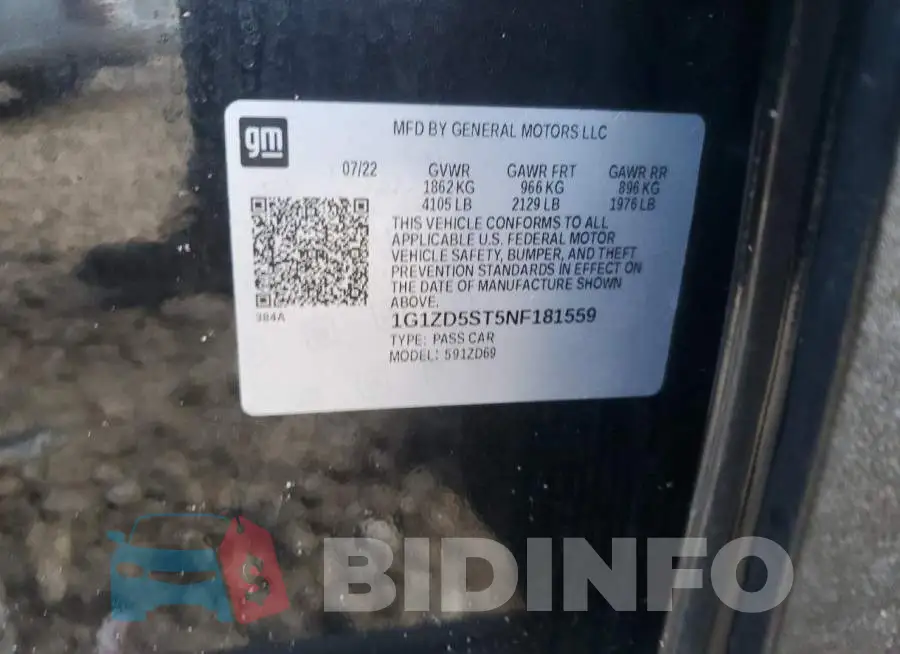 1G1ZD5ST5NF181559 Photo# 12