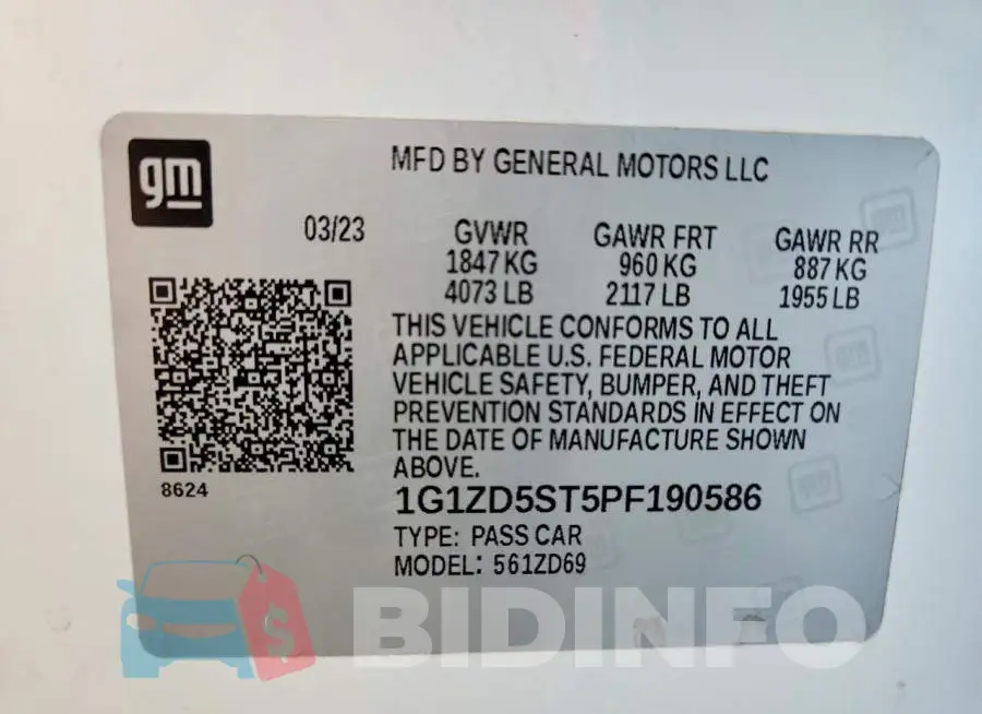 1G1ZD5ST5PF190586 Photo# 12