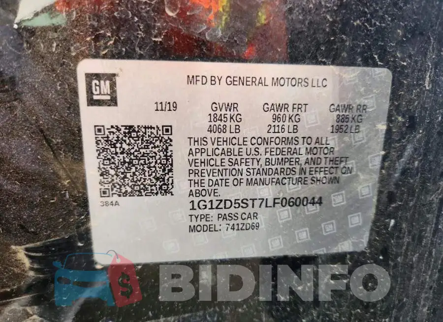 1G1ZD5ST7LF060044 Photo# 13
