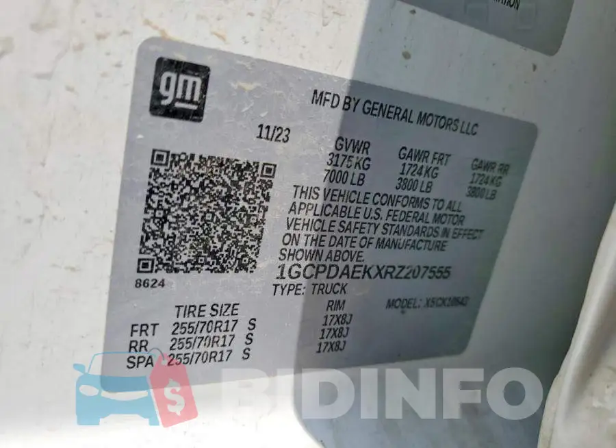 1GCPDAEKXRZ207555 Photo# 12