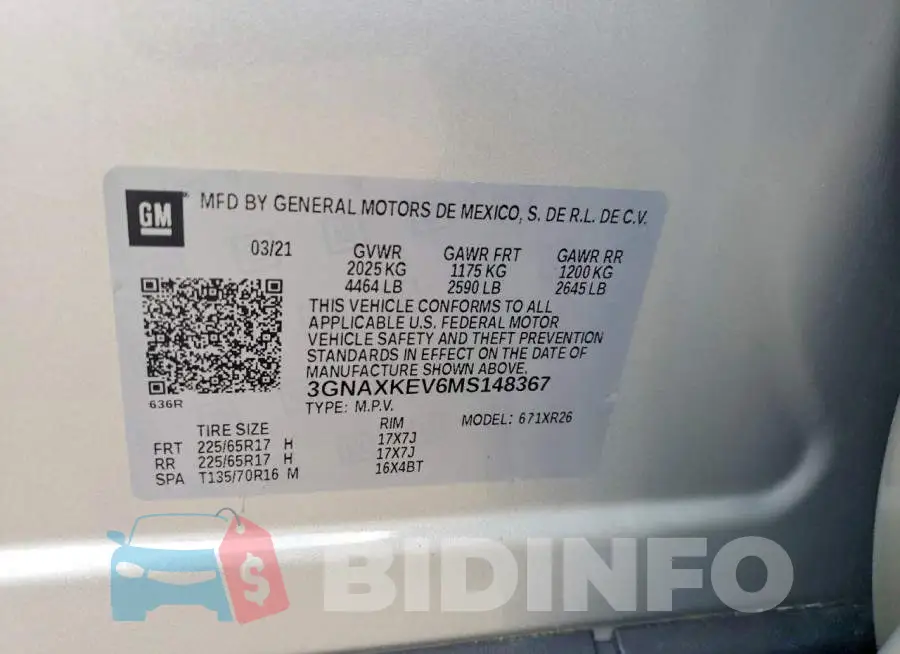 3GNAXKEV6MS148367 Photo# 12