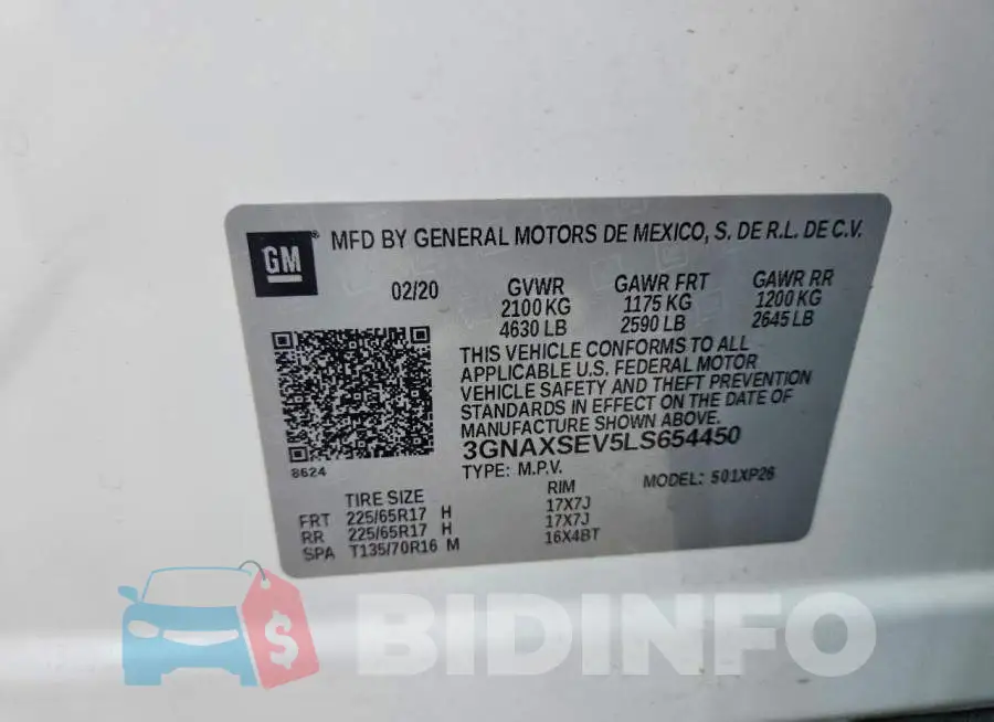 3GNAXSEV5LS654450 Photo# 13