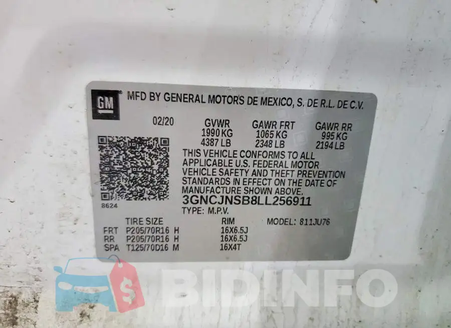 3GNCJNSB8LL256911 Photo# 12