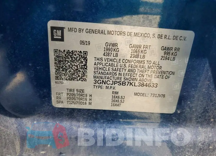 3GNCJPSB7KL384633 Photo# 13
