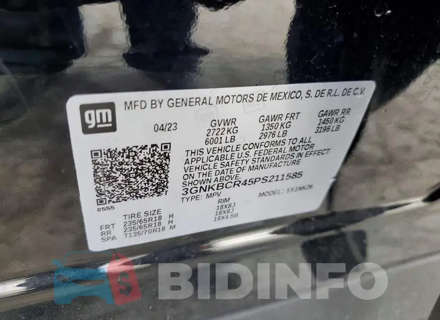 3GNKBCR45PS211585 Photo# 13
