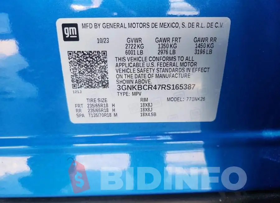 3GNKBCR47RS165387 Photo# 13