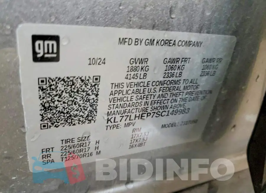 KL77LHEP7SC149983 Photo# 14