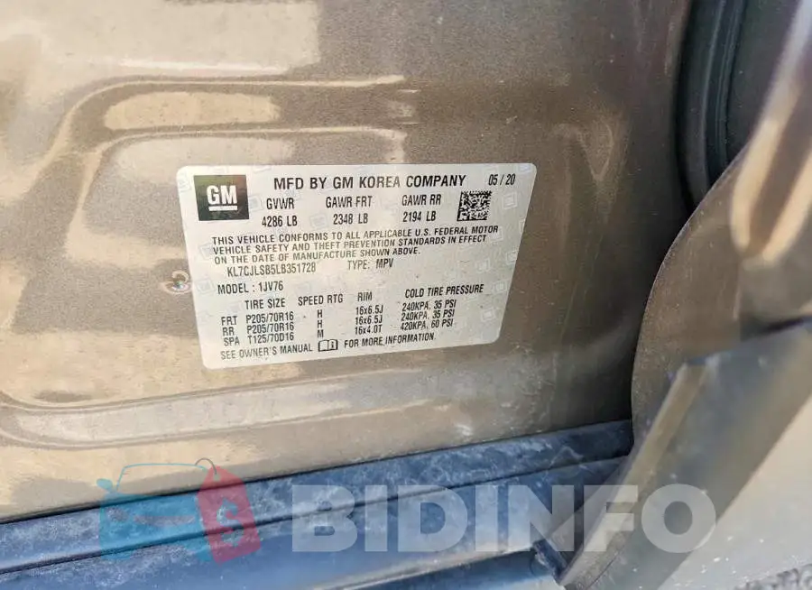KL7CJLSB5LB351728 Photo# 13