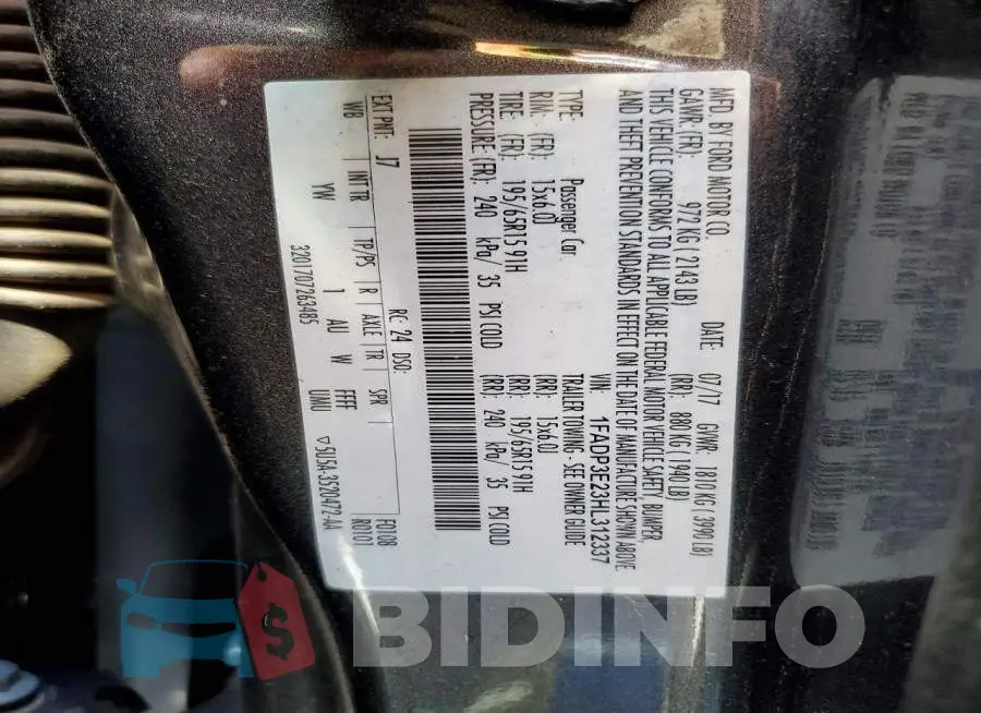 1FADP3E23HL312337 Photo# 12