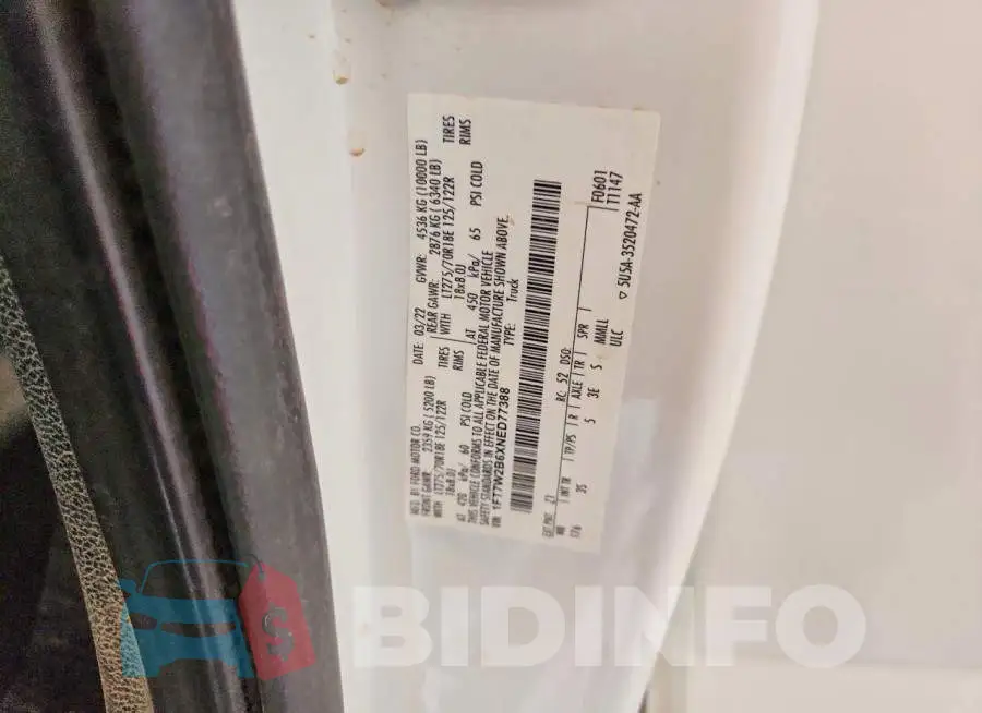 1FT7W2B6XNED77388 Photo# 12