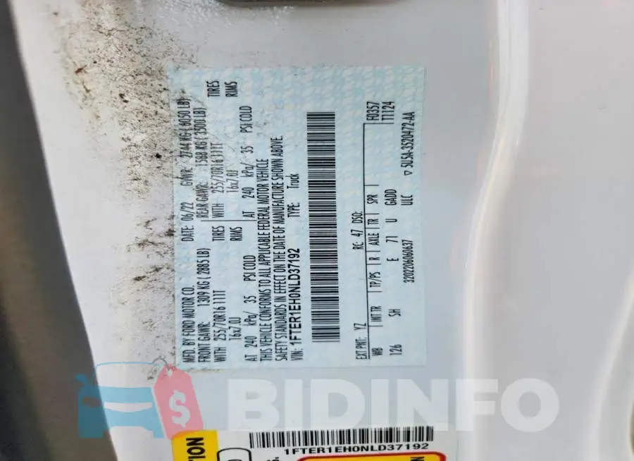 1FTER1EH0NLD37192 Photo# 12