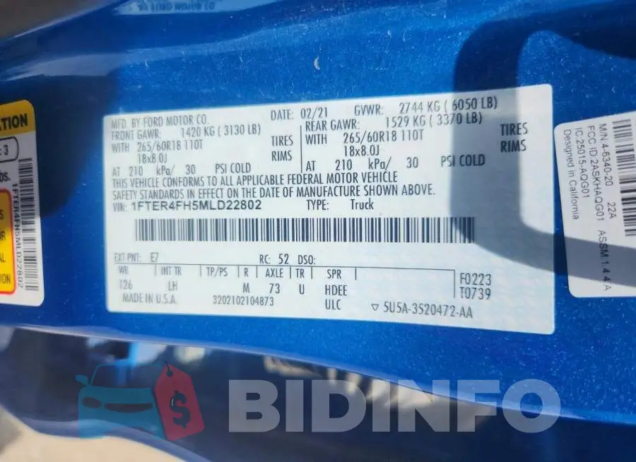 1FTER4FH5MLD22802 Photo# 12