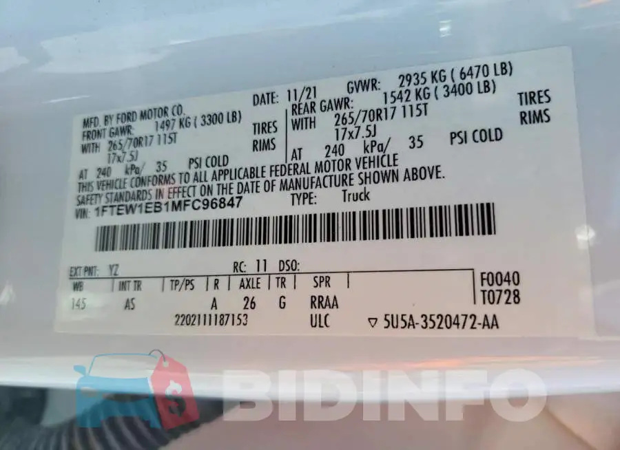 1FTEW1EB1MFC96847 Photo# 13