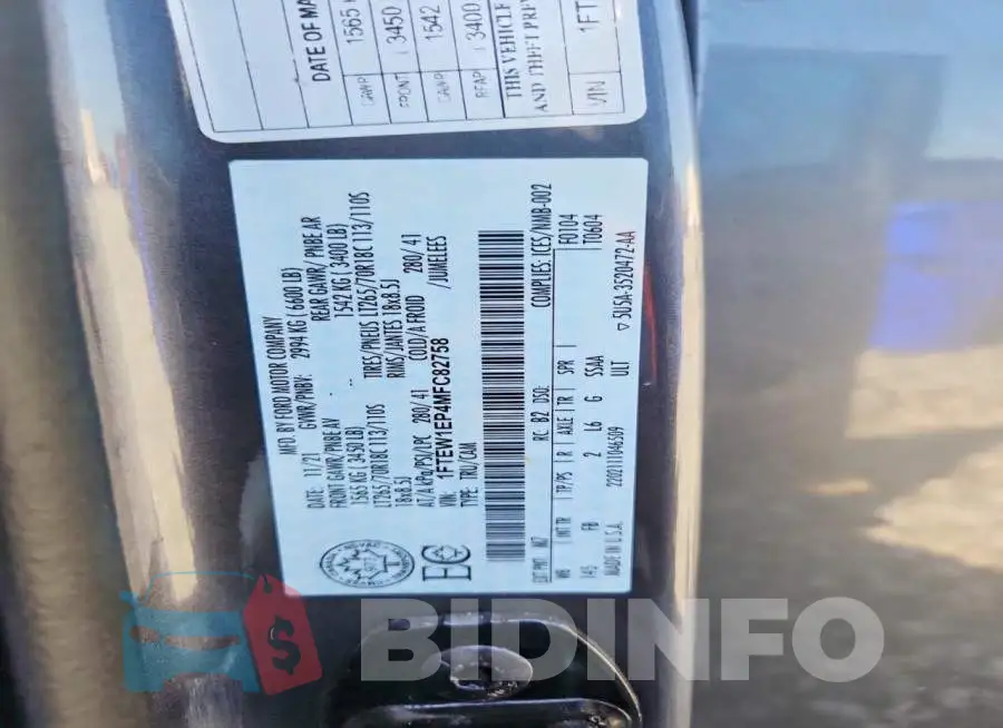 1FTEW1EP4MFC82758 Photo# 13