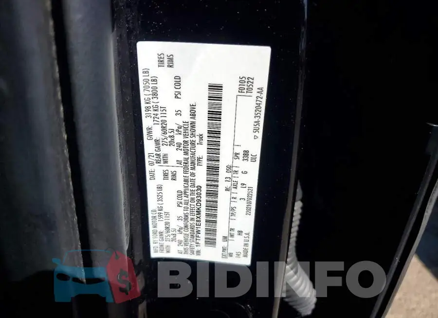 1FTFW1E8XMKD93030 Photo# 12