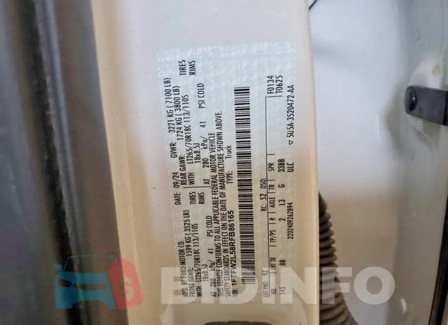 1FTFW2L58RFB86165 Photo# 13