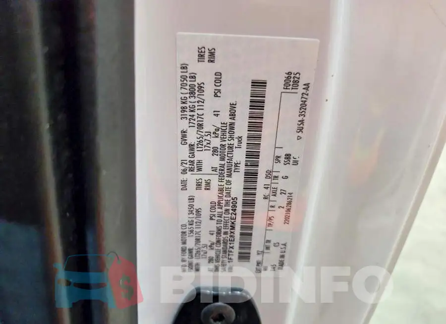 1FTFX1E8XMKE24905 Photo# 12
