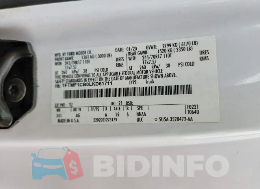 1FTMF1CB0LKD61711 Photo# 13