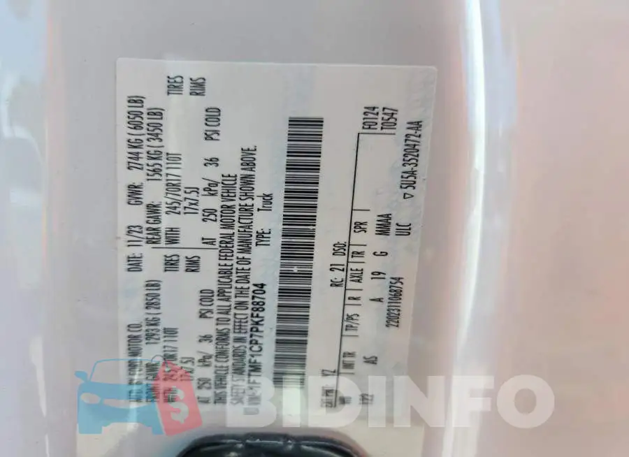 1FTMF1CP7PKF88704 Photo# 12