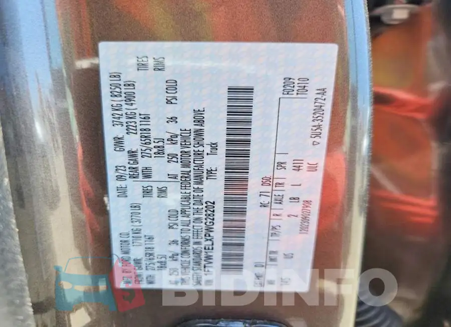 1FTVW1ELXPWG28202 Photo# 12