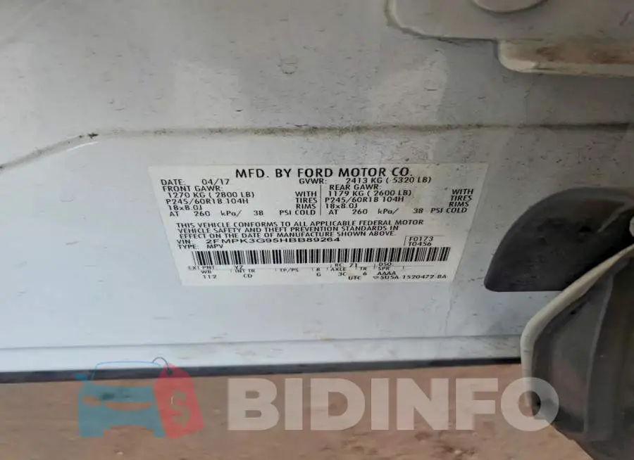 2FMPK3G95HBB89264 Photo# 12