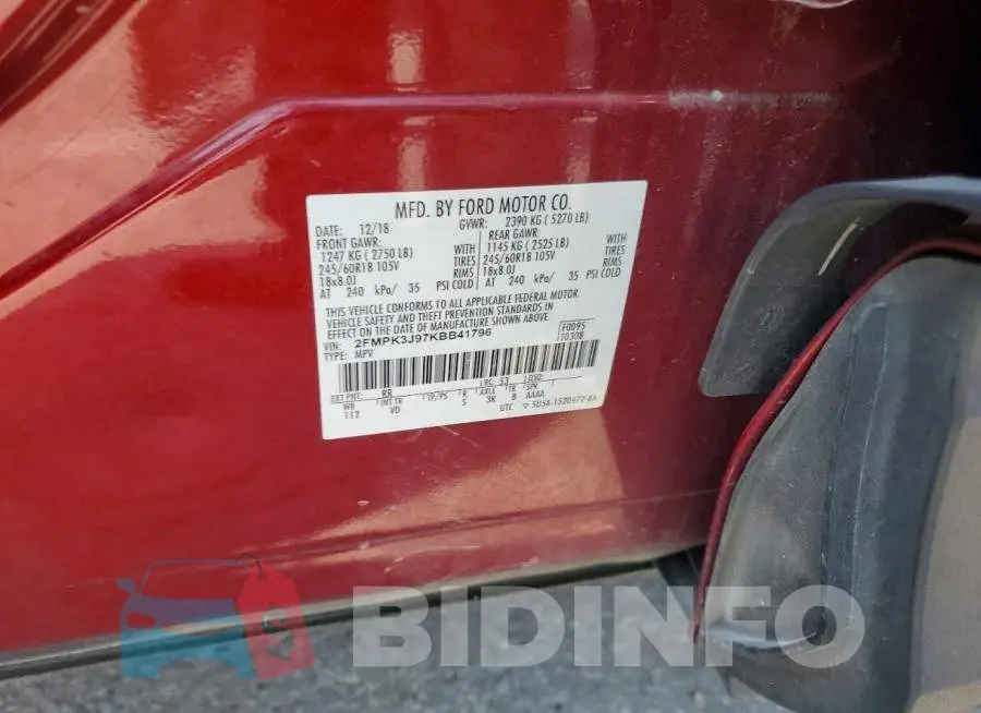 2FMPK3J97KBB41796 Photo# 13