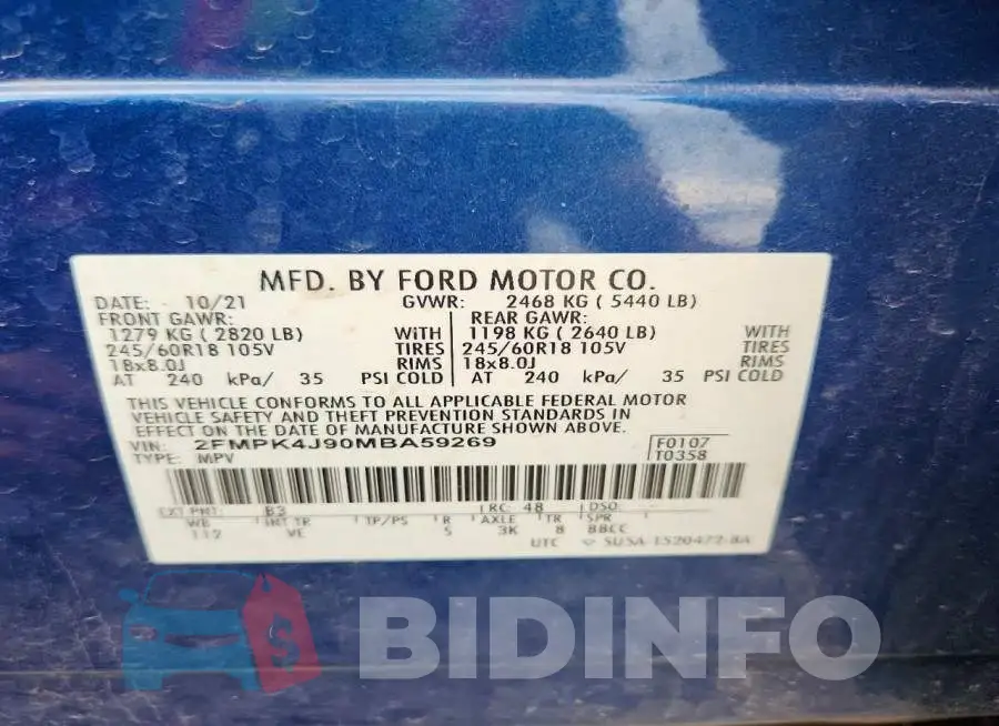 2FMPK4J90MBA59269 Photo# 13