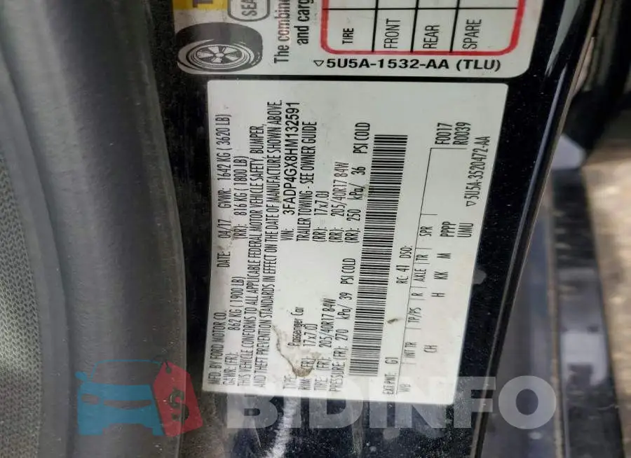 3FADP4GX8HM132591 Photo# 13