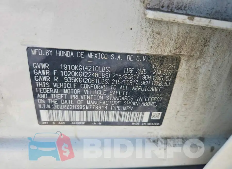 3CZRZ2H39SM778914 Photo# 14