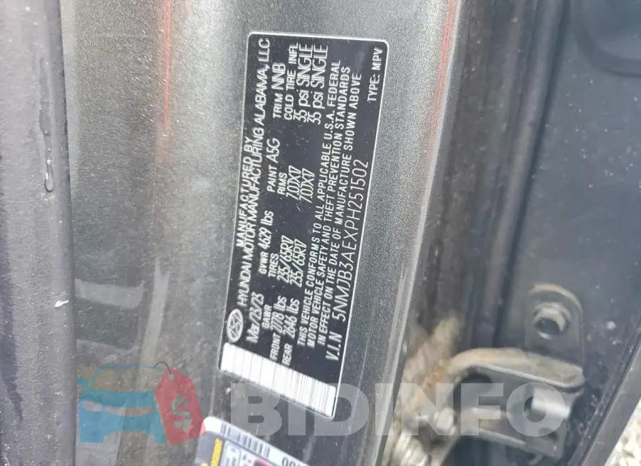5NMJB3AEXPH251502 Photo# 12