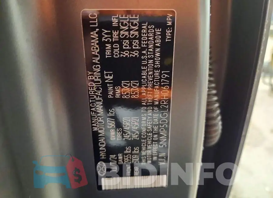 5NMP5DGL2RH061791 Photo# 14
