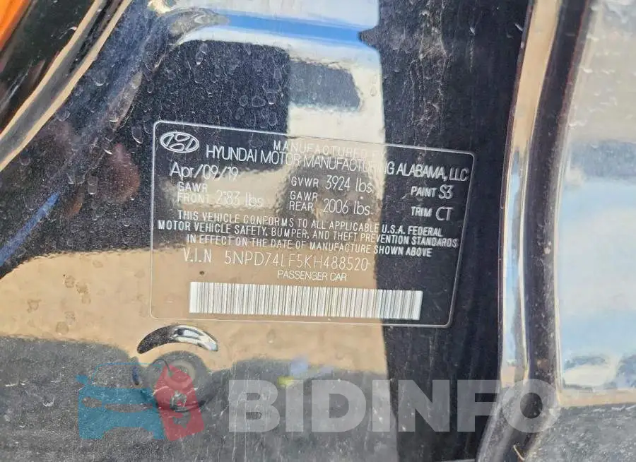 5NPD74LF5KH488520 Photo# 12