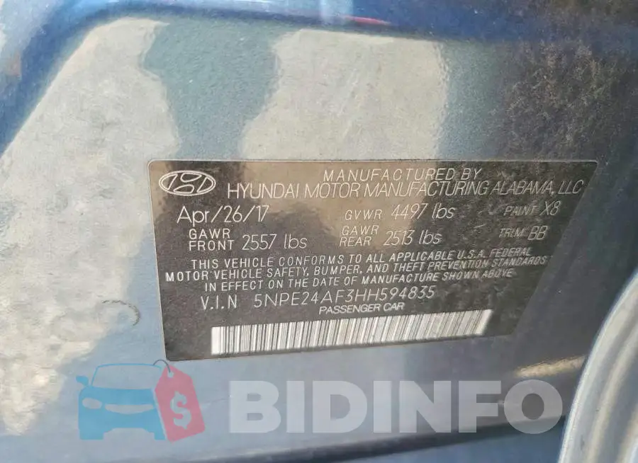 5NPE24AF3HH594835 Photo# 12