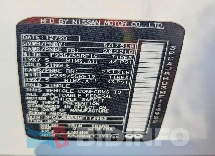 3PCAJ5BB3MF114952 Photo# 14