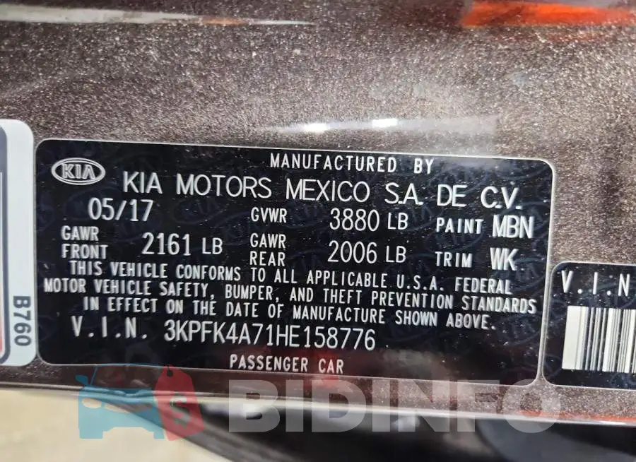 3KPFK4A71HE158776 Photo# 12