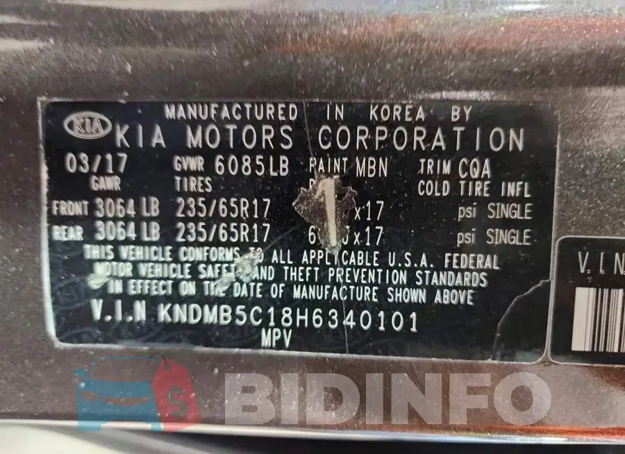 KNDMB5C18H6340101 Photo# 13